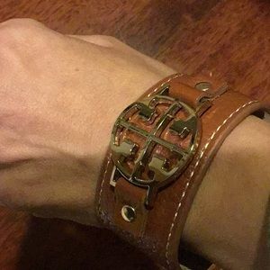 Brown faux leather bracelet